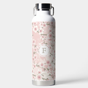 Cherry Blossom Abriot    monogram Floral Waterfles
