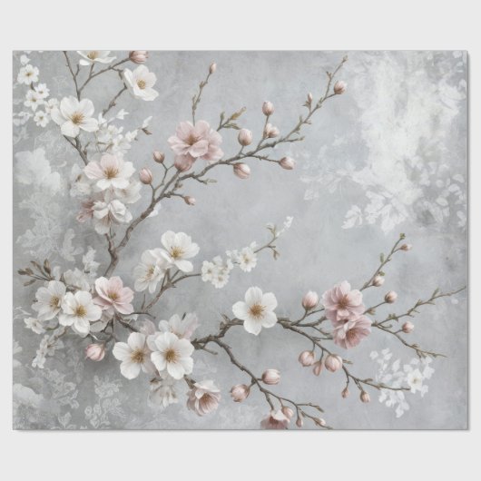 Cherry Blossom Abstract Cadeaupapier (Vlak)