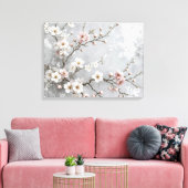 Cherry Blossom Abstract Canvas Afdruk (Insitu (Woonkamer))