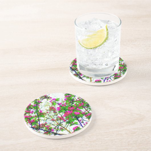 "Cherry Blossom Abstract" Onderzetter (Zijkant)