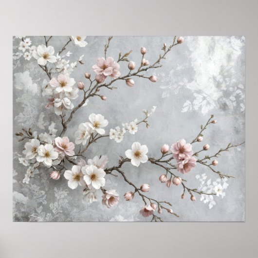 Cherry Blossom Abstract Poster (Voorkant)