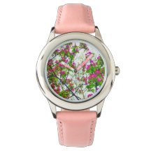 Cherry Blossom Abstract Watch