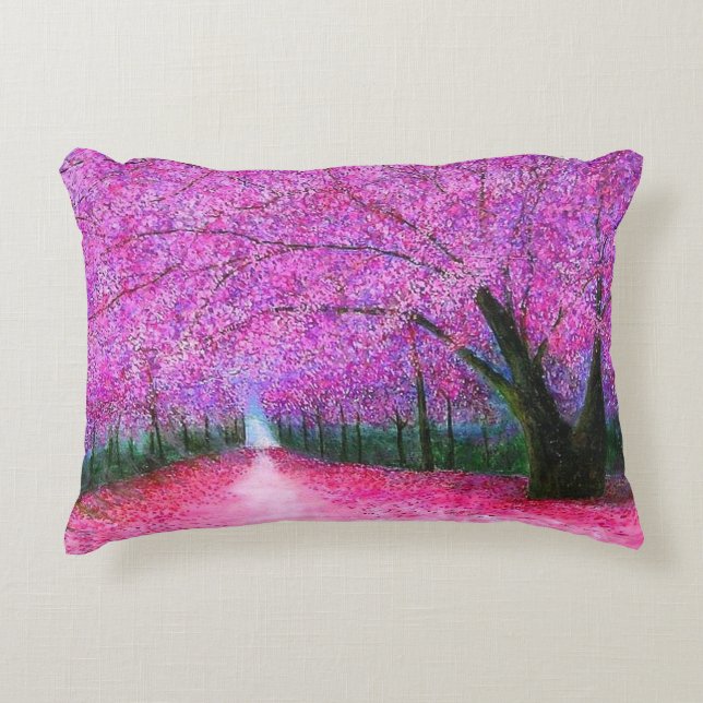 "Cherry Blossom" ACCENT PILLOW Decoratief Kussen (Voorkant)