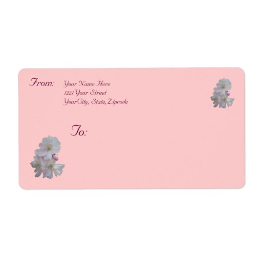 Cherry Blossom Address Label (Voorkant)
