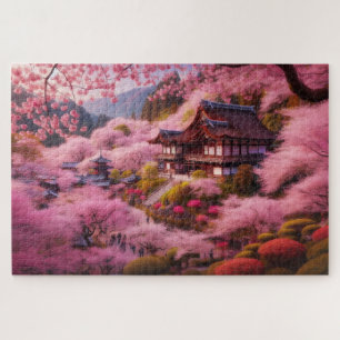 Cherry Blossom - Adembenemend Schilderachtig lands Legpuzzel