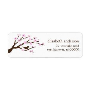 Cherry Blossom Adresetiketten Etiket