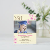 Cherry Blossom Afstuderen Kaart (Staand voorkant)