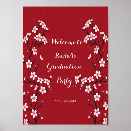 Cherry Blossom Afstuderen Poster (Voorkant)