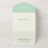 Cherry Blossom All-in-One Mint Event Invitation All In One Uitnodiging (Buitenkant)