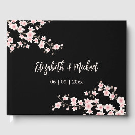Cherry Blossom Apricot  Floral | Wedding Gastenboek