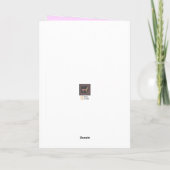 Cherry Blossom April Girl Birthday Kaart (Achterkant)