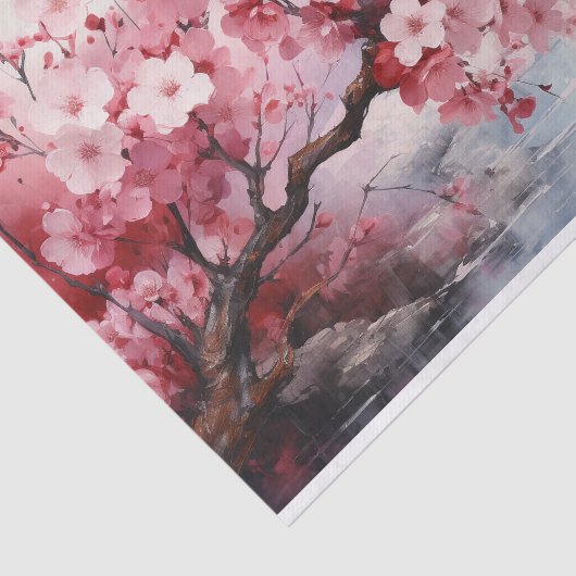 Cherry Blossom Aquarel Tissue Paper Tissuepapier (Detail)