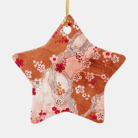 Cherry Blossom Asian Keramisch Ornament (Voorkant)