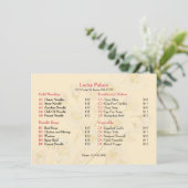 Cherry Blossom Aziatisch Restaurant Menu (Staand voorkant)