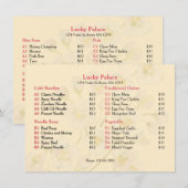 Cherry Blossom Aziatisch Restaurant Menu (Voorkant / Achterkant)