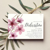 Cherry Blossom | Baby Dedication Invitation Kaart