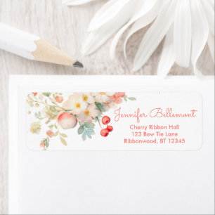Cherry Blossom Baby in bloei Meisje Baby shower Etiket