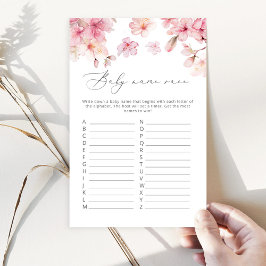 Cherry blossom baby name race baby shower game