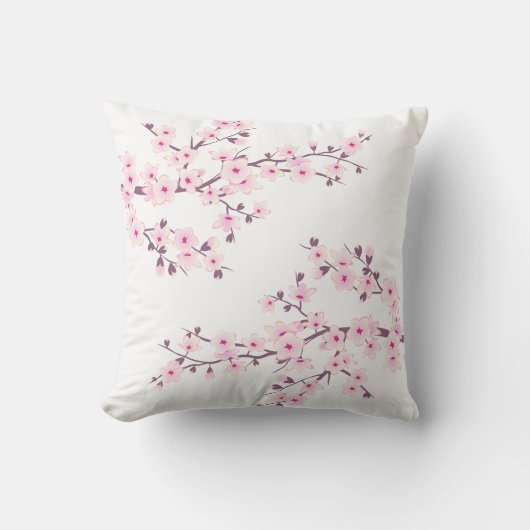 Cherry Blossom Baby Pink Coquette Aesthetic Kussen (Voorkant)