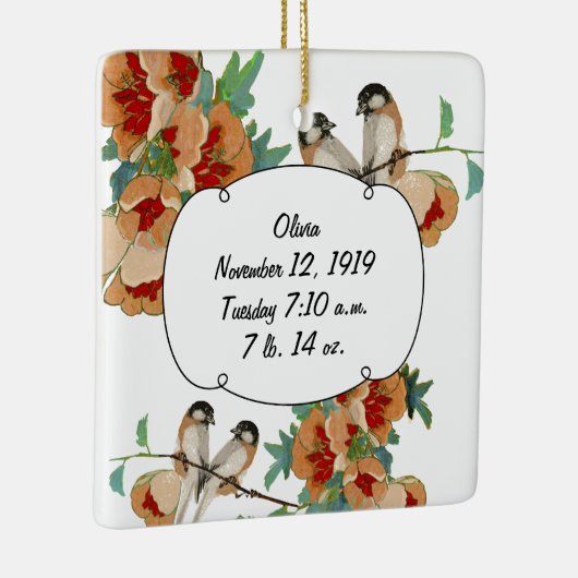  Cherry Blossom Baby Record Keepomwille Keramisch Ornament (Rechts)