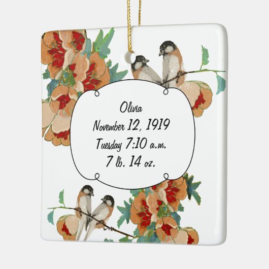  Cherry Blossom Baby Record Keepomwille Keramisch Ornament (Links)