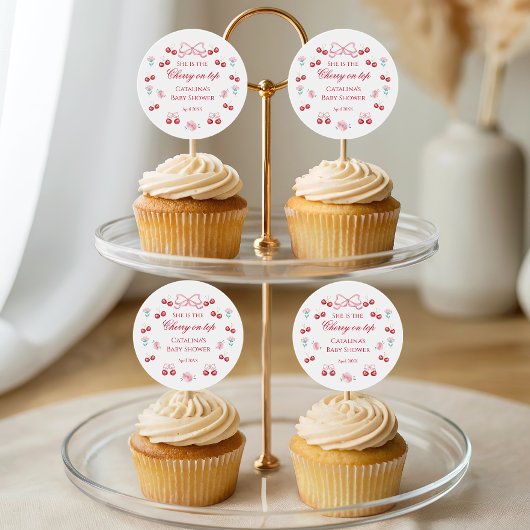 Cherry Blossom Baby Shower Bedank Sticker