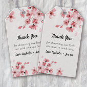 Cherry Blossom Baby shower Bedankt Cadeaulabel
