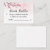 Cherry Blossom Baby shower Boek Raffle Tickets Informatiekaartje (Voorkant / Achterkant)