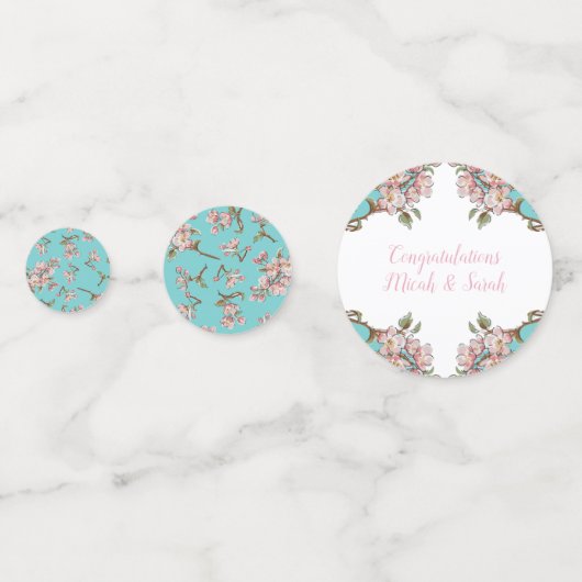 Cherry Blossom Baby shower Confetti (Achterkanten)