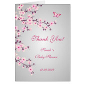 Cherry Blossom Baby shower Dank je wel (Voorkant)