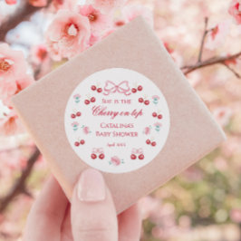 Cherry Blossom Baby shower Dank u Sticker