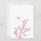 Cherry Blossom Baby shower Downloadbaar Bedankt Kaart (Achterkant)