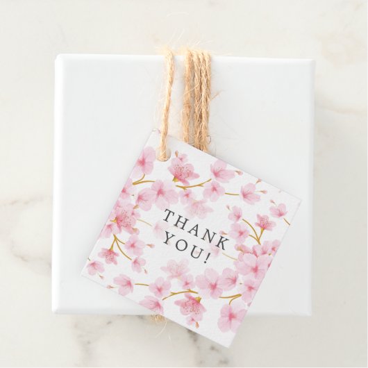 Cherry Blossom Baby shower Favor Gift Label (In situ)