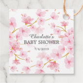 Cherry Blossom Baby shower Favor Gift Label (Achterkant)