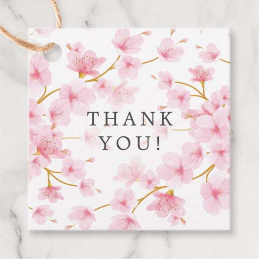 Cherry Blossom Baby shower Favor Gift Label (Voorkant)