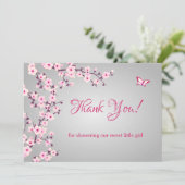 Cherry Blossom Baby shower | Foto bedankt voor je (Staand voorkant)