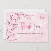 Cherry Blossom Baby shower | Foto bedankt voor je  (Voorkant)