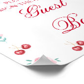 Cherry Blossom Baby shower gastenboek Poster (Hoek)