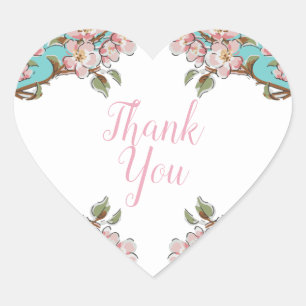 Cherry Blossom Baby shower Hart Sticker