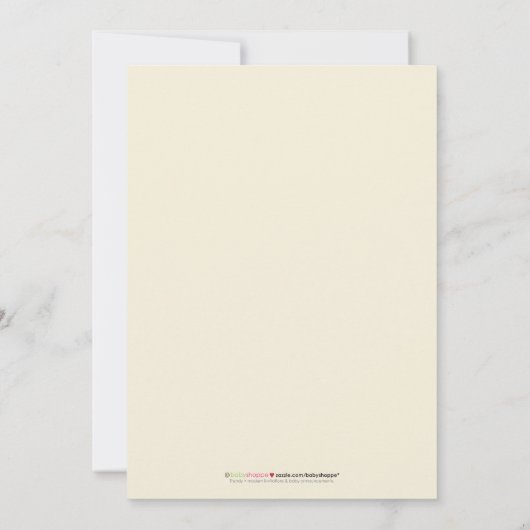 Cherry Blossom Baby shower Invitation (rood) Kaart (Achterkant)