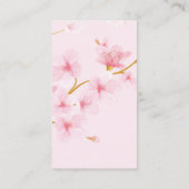 Cherry Blossom Baby shower Luier Raffle Ticket Informatiekaartje (Achterkant)