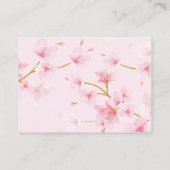 Cherry Blossom Baby shower Luier Raffle Ticket Informatiekaartje (Achterkant)