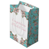Cherry Blossom Baby shower Medium Cadeauzakje (Voorkant Gekanteld)