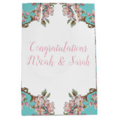 Cherry Blossom Baby shower Medium Cadeauzakje (Voorkant)