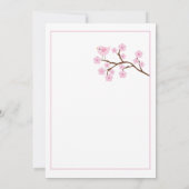 Cherry Blossom Baby Shower-uitnodigingen Kaart (Achterkant)