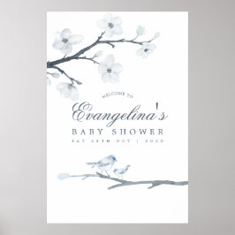 Cherry Blossom Baby shower Welcome Poster
