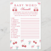Cherry Blossom Baby Word Scramble spel Flyer (Voorkant)