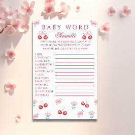 Cherry Blossom Baby Word Scramble spel Flyer