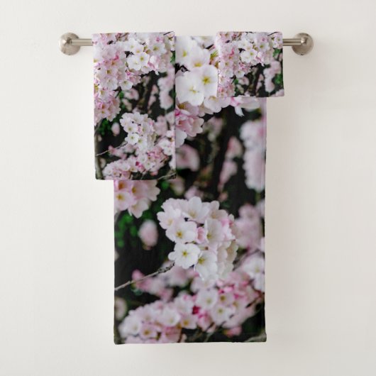 Cherry blossom bad handdoek (Insitu)