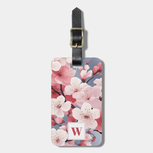 Cherry Blossom Bagagelabel (Voorkant verticaal)